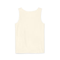 Ivory tank top made of 100% ringspun US cotton with relaxed fit, featuring medium fabric and comfort by SP Surf & Vibes.