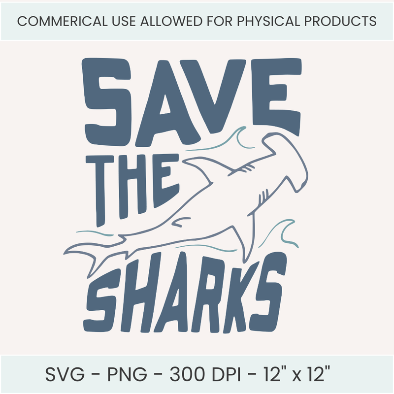 Save the Sharks SVG + PNG